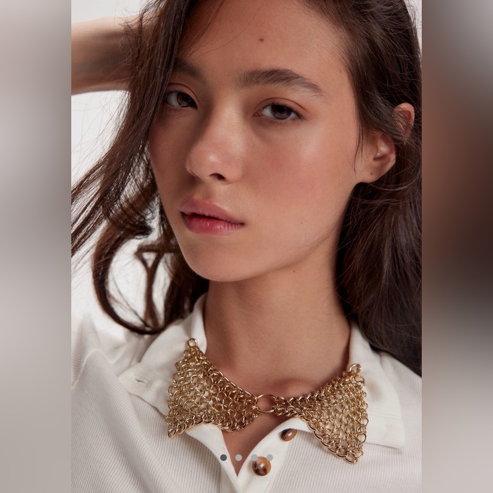 Free People summers end collar pin- gold NWT $38